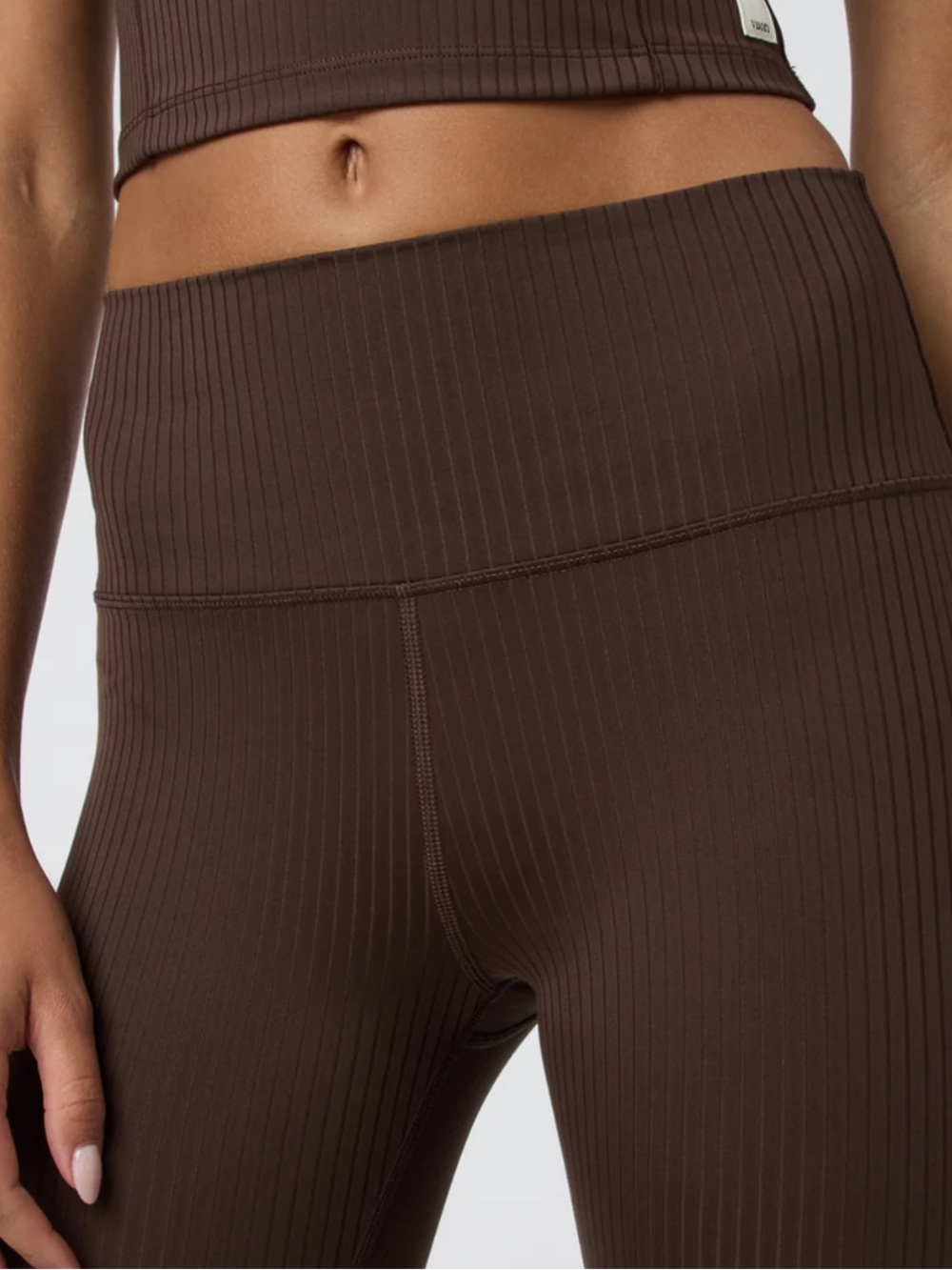Vuori Inversion Rib Legging - Brown - Picture 5 of 11